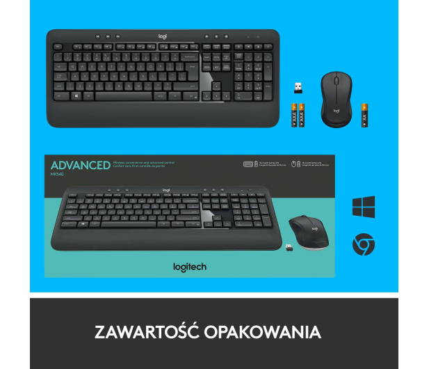 LOGITECH MK540 Zestaw bezprzewodowej klawiatury i myszy US 920-008685 - 411565 - zdjęcie 15